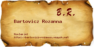 Bartovicz Rozanna névjegykártya